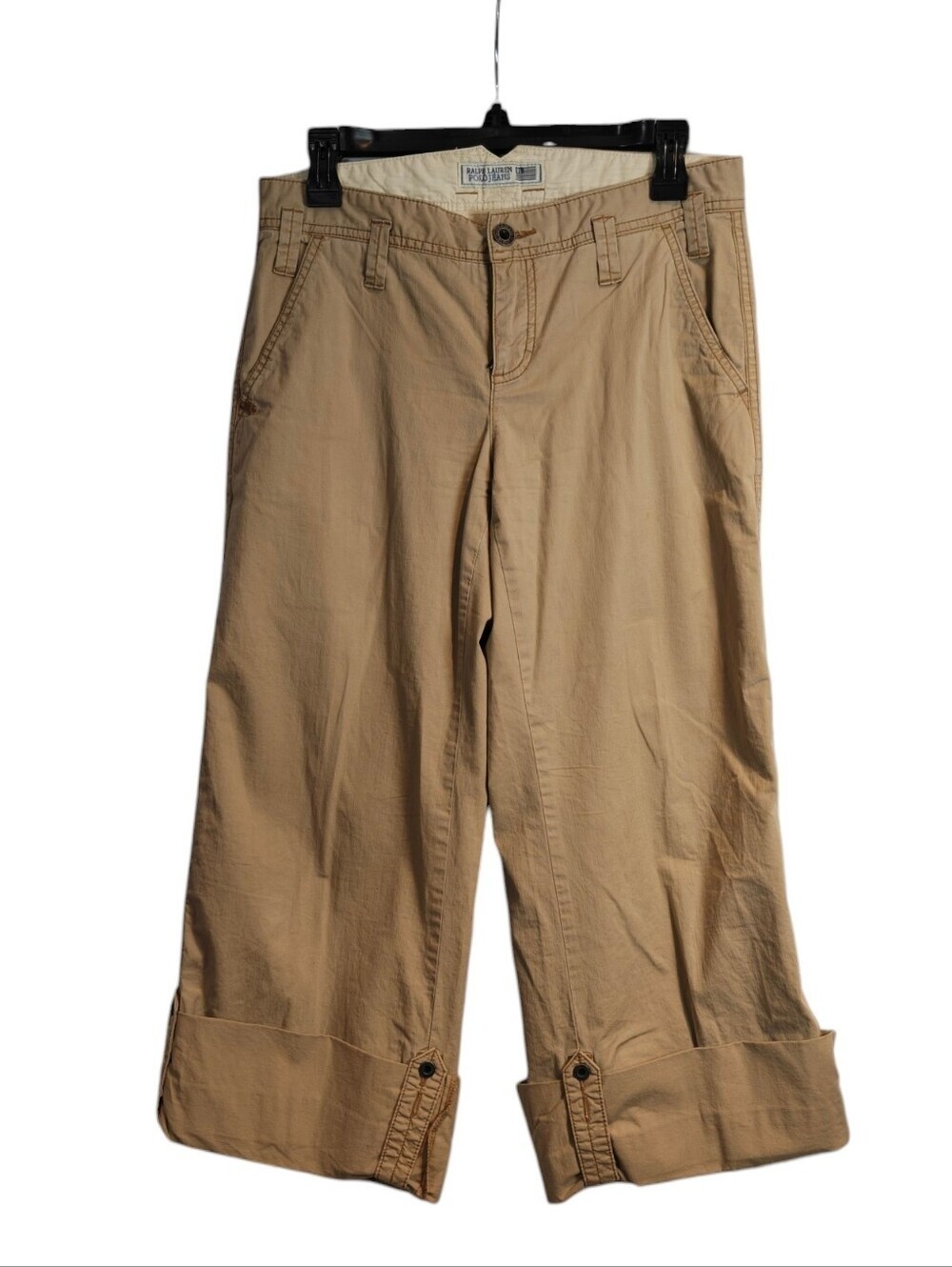 RALPH LAUREN POLO JEANS Vintage Wide-leg Khaki Pants Size 4